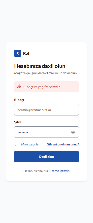 Daxil ol - Rəf mobil