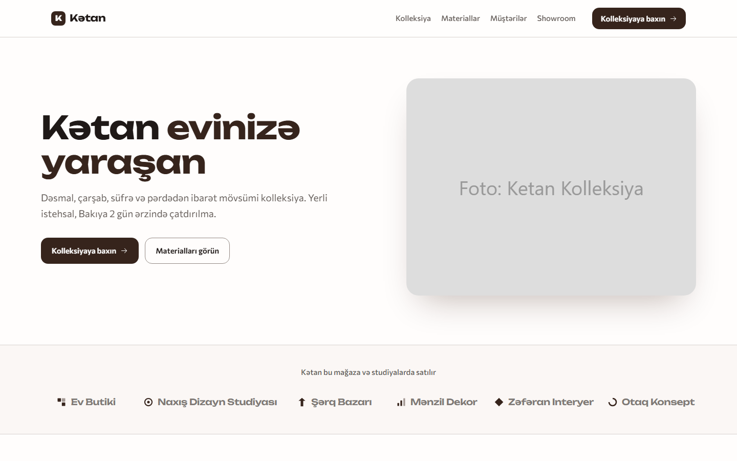 Kətan: ev tekstili butiki