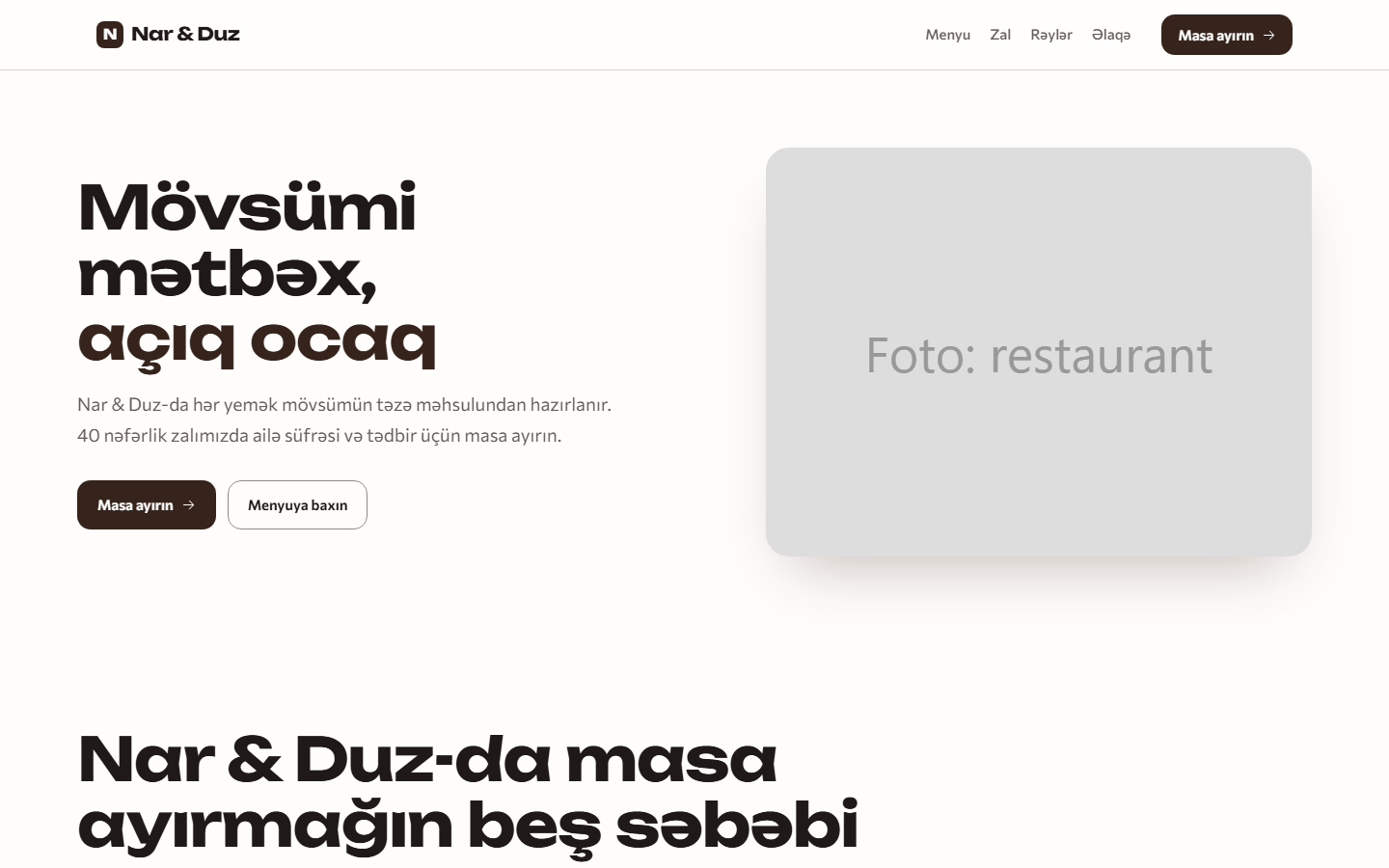 Nar & Duz: Bakıda müasir Azərbaycan mətbəxi